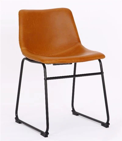 Ergonomischer Leder-Lounge-Stuhl für Esszimmer, Küche, Bar